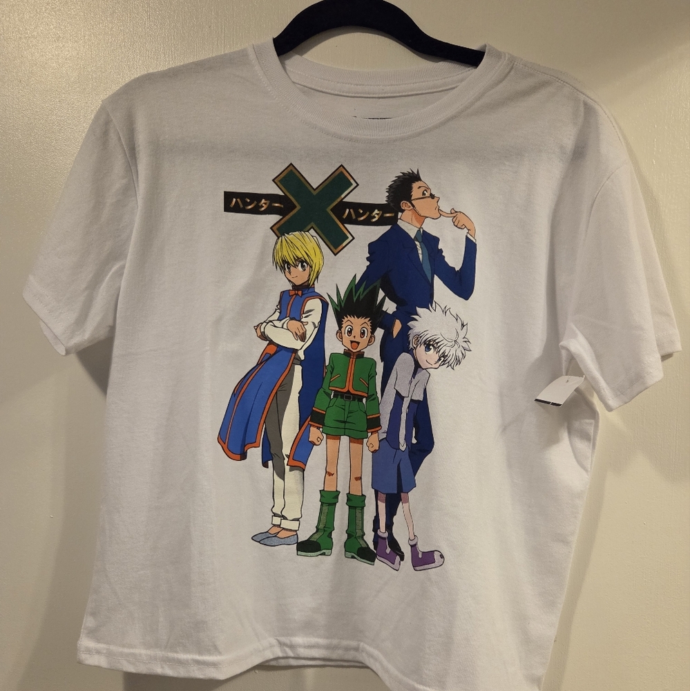 Hunter X Hunter White Anime Graphic Tshirt Size Medium Gon Killua